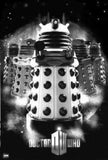 Dalek Metal Poster Print 8in x 12in 12"x16" Black and White The Poster Depot