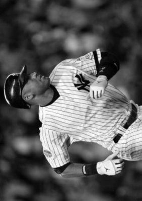Derek Jeter black and white poster