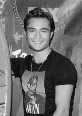 Ed Westwick Metal Poster Print 8in x 12in 12"x16" Black and White The Poster Depot