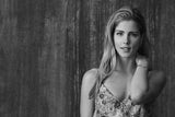 Emily Bett Rickards Metal Poster Print 8in x 12in 12"x16" Black and White The Poster Depot