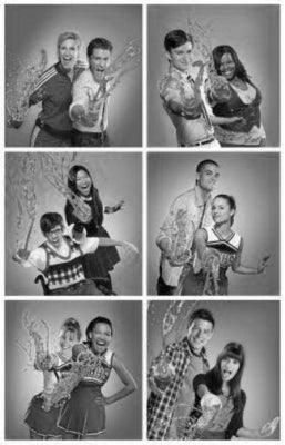 Glee Metal Poster Print 8in x 12in 12"x16" Black and White The Poster Depot
