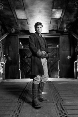 Nathan Fillion Poster Black and White Poster 24x36 The Poster Depot