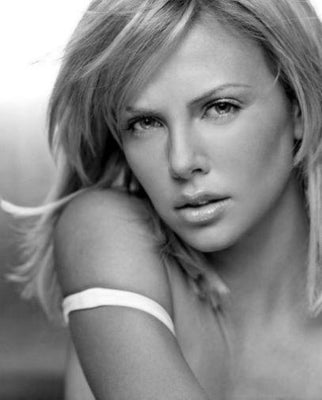 Charlize Theron Poster Black and White Poster On Sale United States
