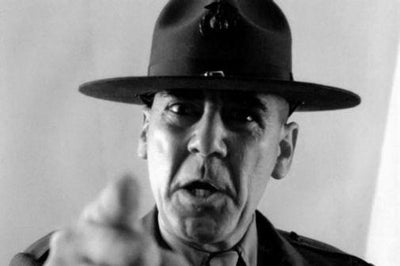 R Lee Ermey Black and White Metal Poster Choose Style The Poster Depot