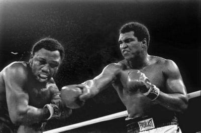 Frazier Vs. Ali Metal Poster Print 8in x 12in 12"x16" Black and White The Poster Depot