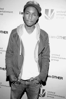 Pharrell Poster Black and White Mini Poster 11"x17"