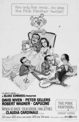 Pink Panther black and white poster