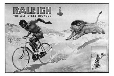 Raleigh Bicycles Poster Black and White Poster 27"x40" The Poster Depot