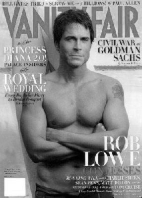 Rob Lowe Vanity Fair poster Black and White poster for sale cheap United States USA