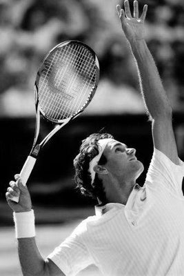 Roger Federer Poster Black and White Poster 27"x40" The Poster Depot