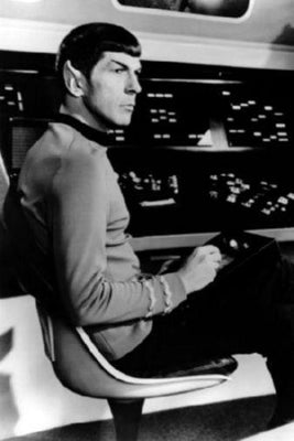 Spock Black and White Metal Poster Choose Style The Poster Depot