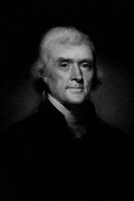 Thomas Jefferson poster tin Metal Print Wall Art