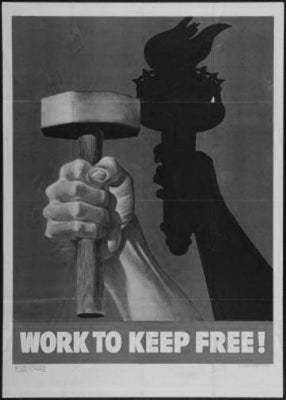 War Propaganda Poster Black and White Poster 16x24 The Poster Depot