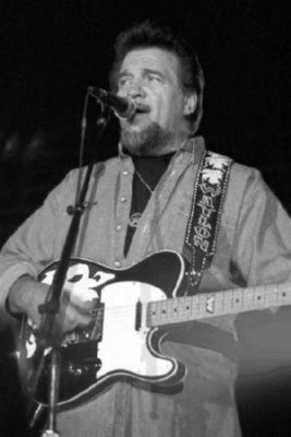 Waylon Jennings black and white poster