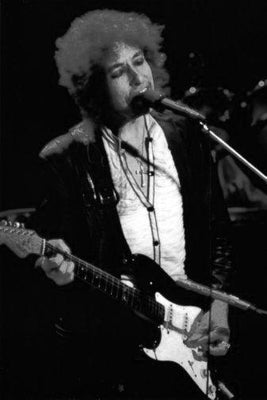 Bob Dylan black and white poster