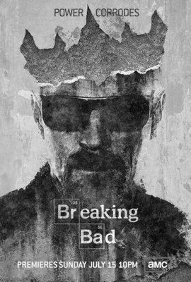 Breaking Bad Black and White Poster Metal Print 12"x16" The Poster Depot