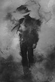 Justified Metal Poster Print 8in x 12in 12"x16" Black and White The Poster Depot