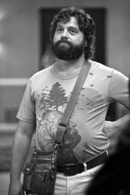Zack Galifianakis Poster Black and White Poster 24x36 The Poster Depot