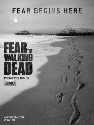 Fear The Walking Dead Black and White Metal Poster Choose Style The Poster Depot