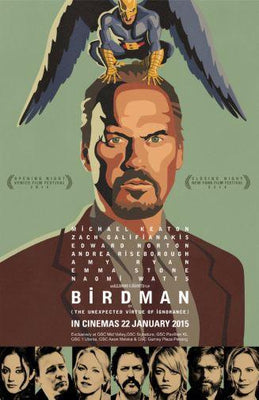 Birdman movie poster Metal Print 8in x 12in