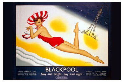 England Blackpool poster tin Metal Print Wall Art