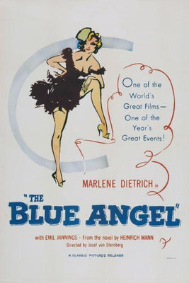 Blue Angel movie poster Metal Print 8in x 12in