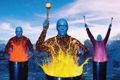 blue man group poster tin Metal Print Wall Art