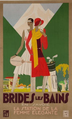Brides Les Bains poster tin Metal Print Wall Art