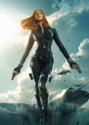 Captain America Winter Soldier movie poster Metal Print 8in x 12in
