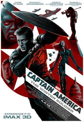 Captain America Winter Soldier Metal Movie Poster 8in x 12in