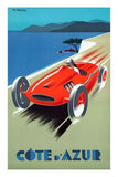 France Cote D'Azur poster tin Metal Print Wall Art
