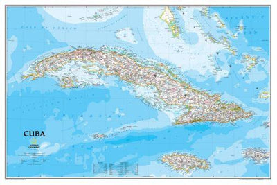 Cuba Map Metal Poster Wall Art 8in x 12in 12"x16" The Poster Depot