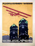 German Flugmaschinen Werke poster tin Metal Print Wall Art