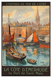 Railways French France poster tin Metal Print Wall Art