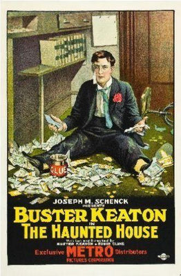 Haunted House Buster Keaton Metal Print 8in x 12in