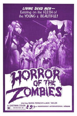 Horror Of Zombies Metal Movie Poster 8in x 12in