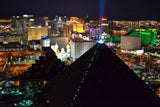 Las Vegas At Night Luxor poster tin Metal Print Wall Art