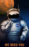 Mars Recruitment We Need You Metal Poster Wall Art 8in x 12in 12"x16" The Poster Depot