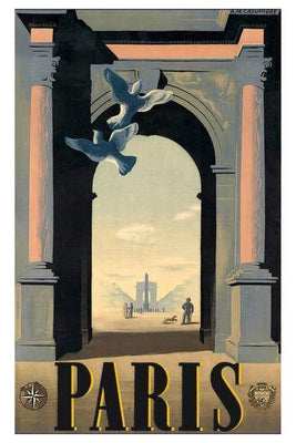 Paris poster tin Metal Print Wall Art