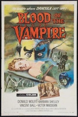 Blood Of The Vampire Metal Movie Poster 8in x 12in The Poster Depot