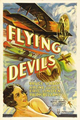 Flying Devils movie poster Metal Print 8in x 12in