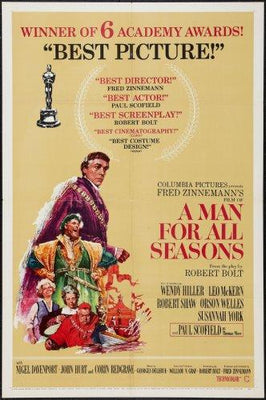 Man For All Seasons Metal Movie Poster 8in x 12in