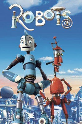 Robots movie poster Metal Print 8in x 12in