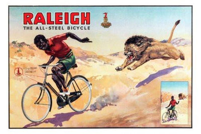 raleigh bicycles vintage advertising print poster tin Metal Print Wall Art