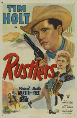 Rustlers Metal Movie Poster 8in x 12in