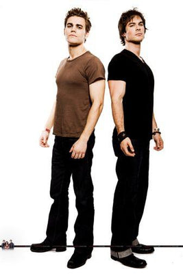 Stefan Vs Damon poster tin Metal Print Wall Art