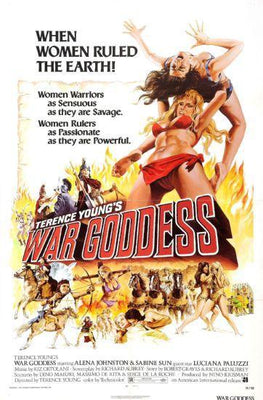War Goddess movie poster Metal Print 8in x 12in