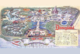 Disneyland Park Map Metal Poster Print 8in x 12in 12"x16" The Poster Depot