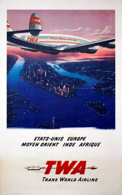 Twa Arilines Manhattan poster 11inx17in The Poster Depot