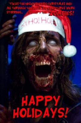 Zombie Christmas Greetings poster tin Metal Print Wall Art